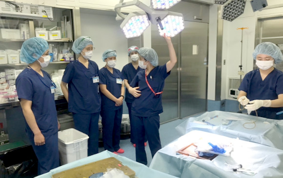 新人ローテーション研修（手術室にて）
