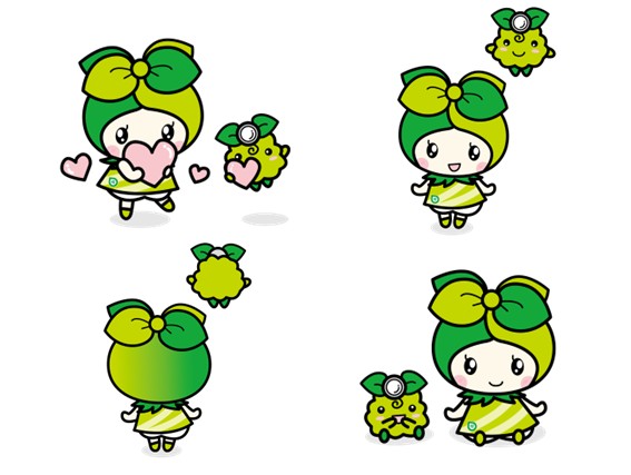 マスコットキャラクター「かつらちゃん・ゲノム博士」の画像