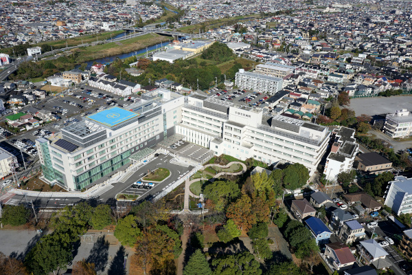 空から見た平塚市民病院
