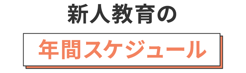 新人教育の年間スケジュール