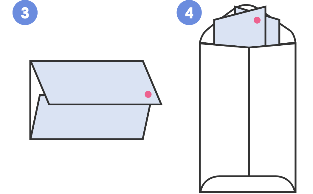 封筒の折り方3-4