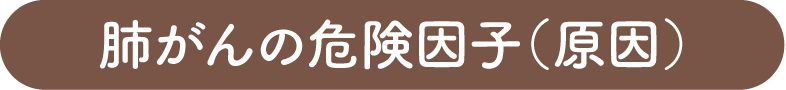 肺がんの危険因子（原因）