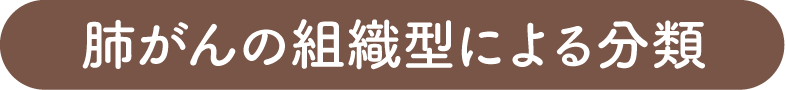 肺がんの組織型による分類