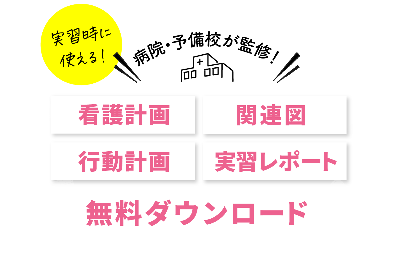 看護計画・関連図・行動計画・実習レポート 無料ダウンロード