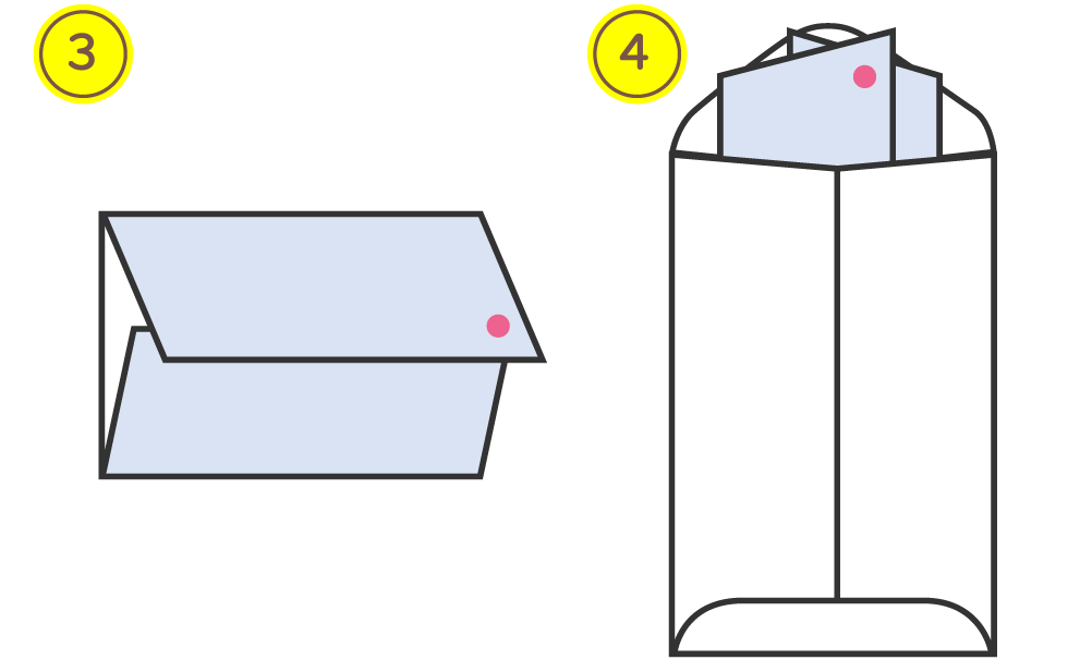 封筒の折り方3-4