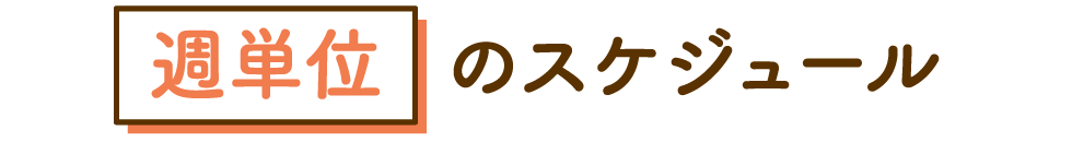 週単位のスケジュール